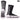 Adult One-Size Fits All Soccer Grip Socks in Black, showcasing dual grip technology and stylish design.